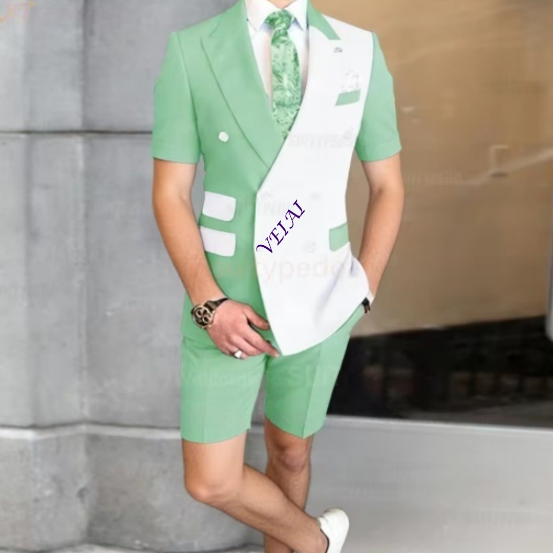 Formal Men Party Wear Jacket - Summer Men's 2-Piece Casual Suit Set