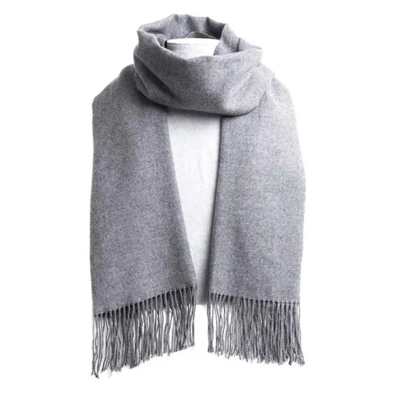 Men Formal Wear With Scarf - Botvotee Solid Color Imitation Cashmere Scarf