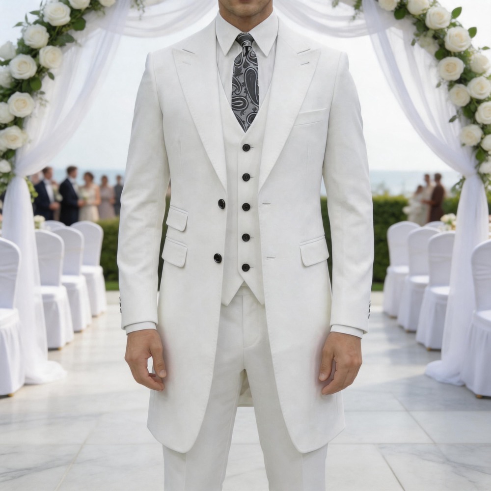 Men Formal Party Wear Outfit - Slim Fit 3 Pieces Formal Men