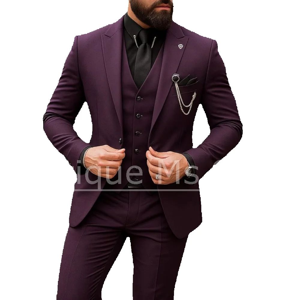 Men's 3 Piece Suit Single Brea - огляд і ціна Men Formal Party Wear Outfit