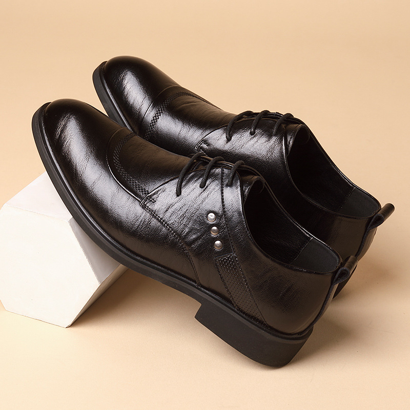 Leather Oxford Shoes With Meta - огляд і ціна Men'S Formal Office Wear Shoes
