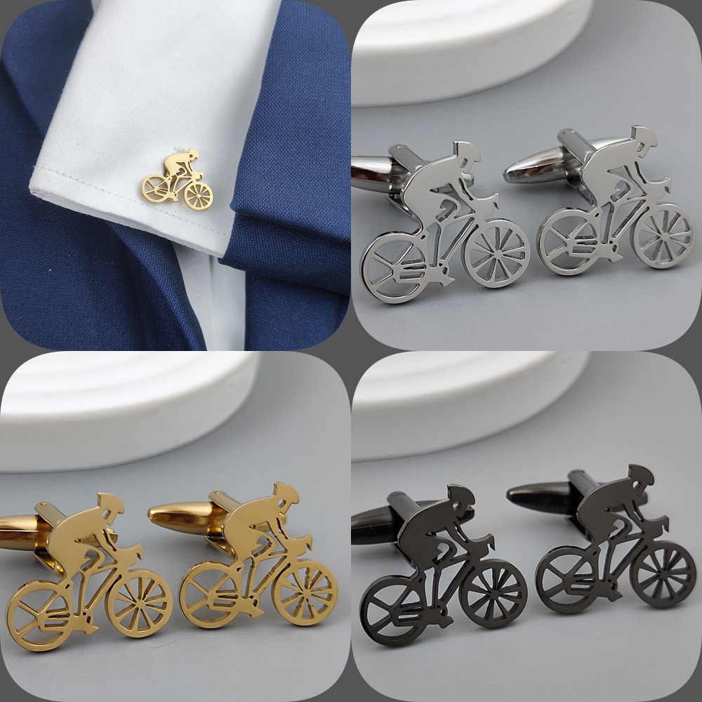 Bicycle racer gold-plated cuff - огляд і ціна Men Formal Wear With Tie