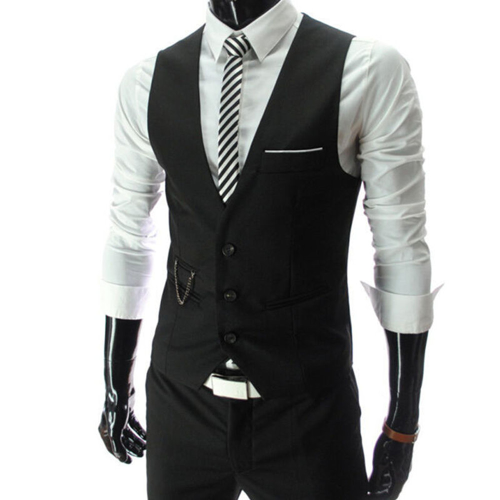 High Quality Dress Vests For M - огляд і ціна Men Formal Wear Vest