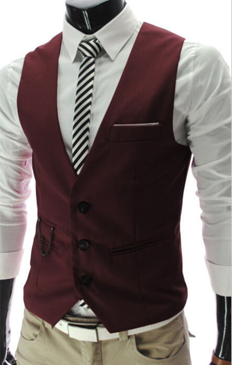 High Quality Dress Vests For M - огляд і ціна Men Formal Wear Vest