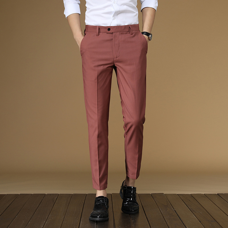 Summer Suit Pants Men Red Blac - огляд і ціна Men Formal Wear Red