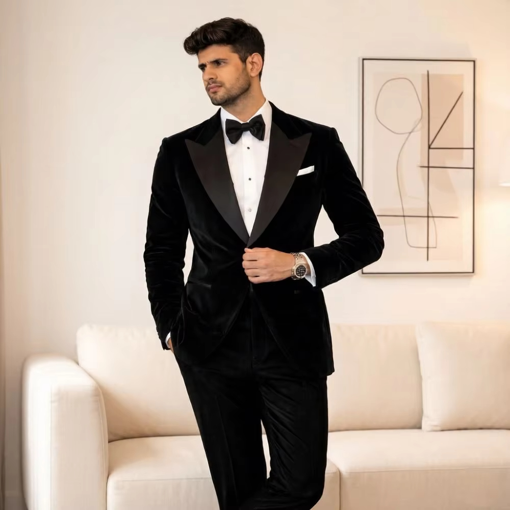 Velvet Suits for Men Slim Fit  - огляд і ціна Formal Men Party Wear Jacket