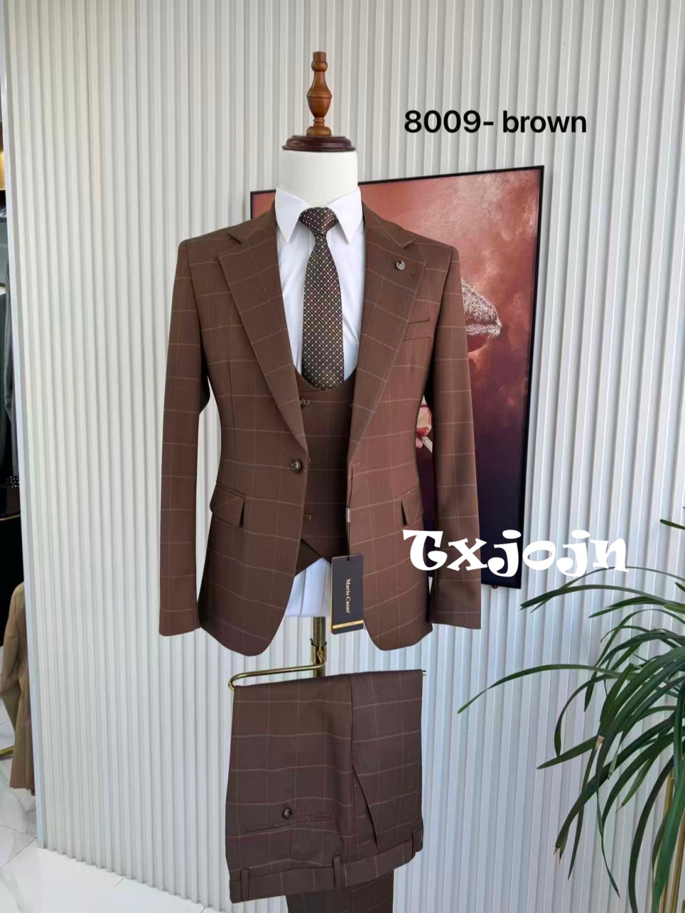 Men's Plaid Tuxedo 3 Pieces Ja - огляд і ціна Formal Men Party Wear Jacket