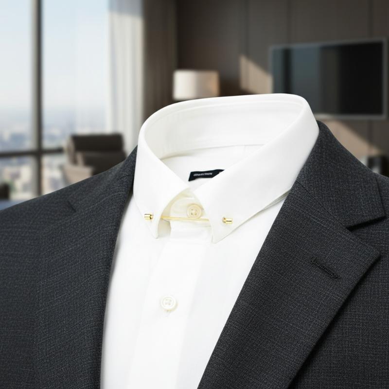 Shirt Collar Bar Cylinder Scre - огляд і ціна Men Formal Party Wear Shirt
