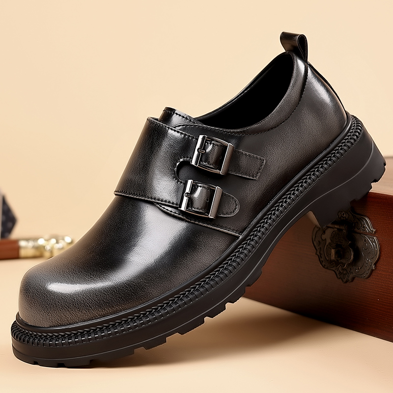 Retro Brown Men's Leather Casu - огляд і ціна Men Formal Wear Brown