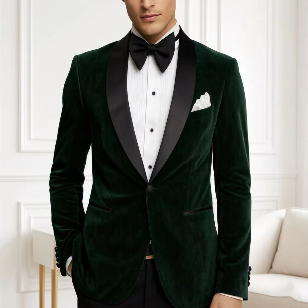 Men Velvet Blazer Slim Fit Sui - огляд і ціна Formal Men Party Wear Jacket