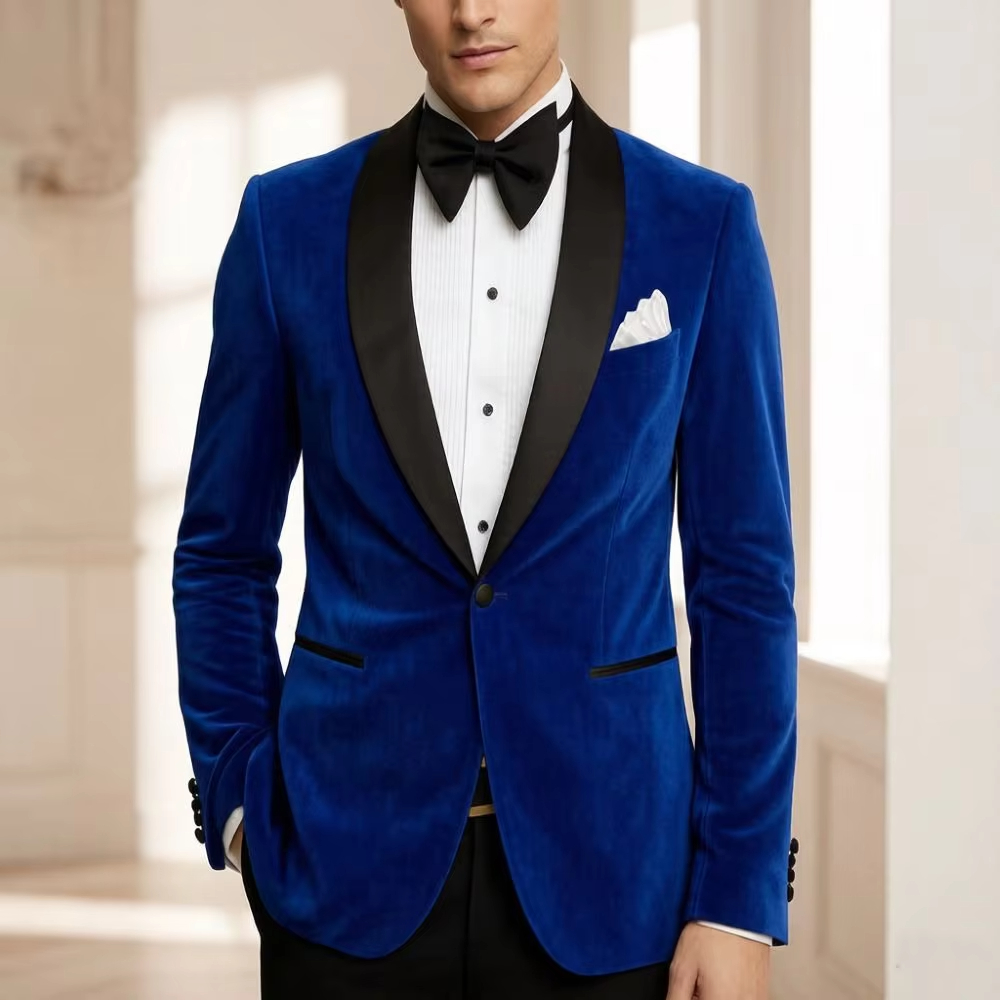 Men Velvet Blazer Slim Fit Sui - огляд і ціна Formal Men Party Wear Jacket