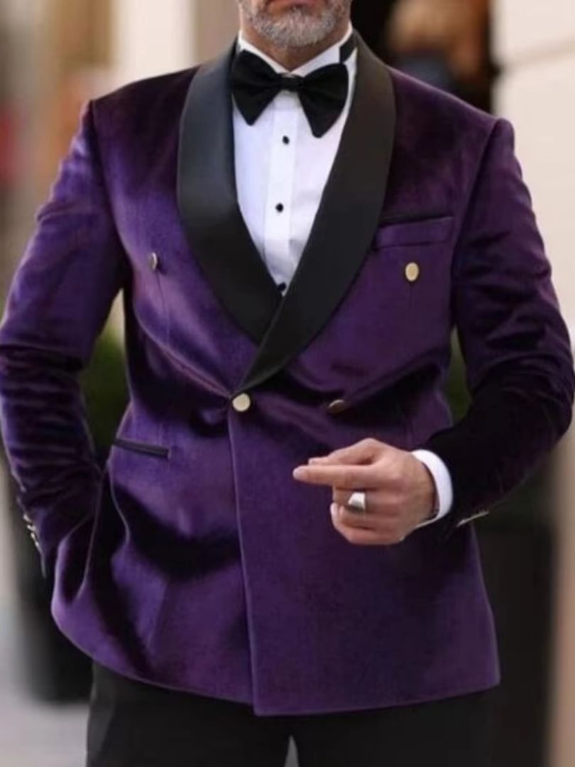 XS-6XL Velvet Wedding Men Suit - огляд і ціна Formal Men Party Wear Jacket