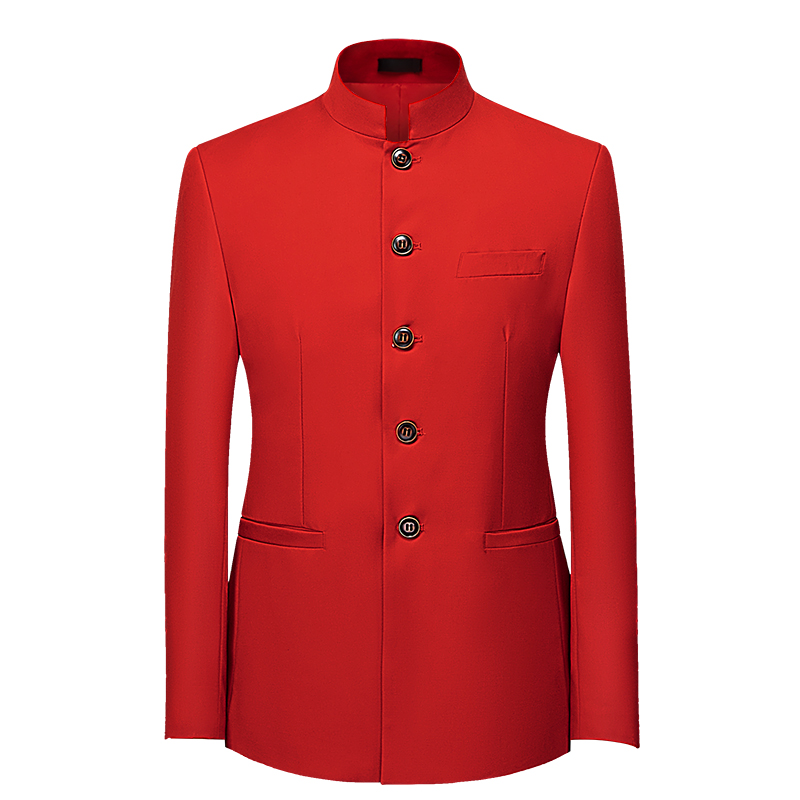 2026 Men's Chinese Style Long  - огляд і ціна Men Formal Wear Red