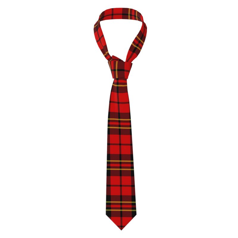 Scottish Tartan Men's Necktie  - огляд і ціна Men Formal Wear Red