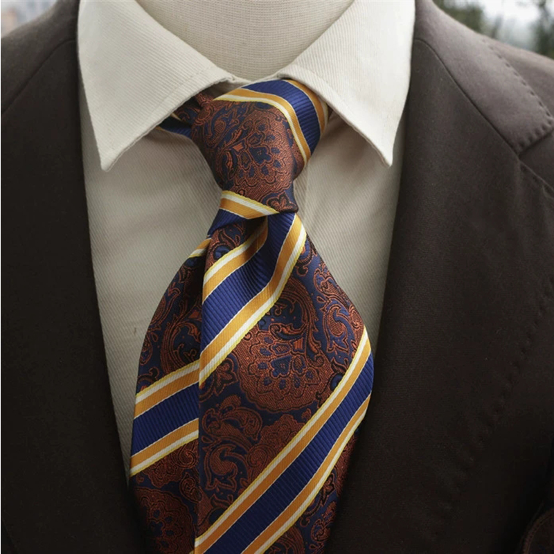 New Trendy Navy Brown Neckties - огляд і ціна Men Formal Wear Brown