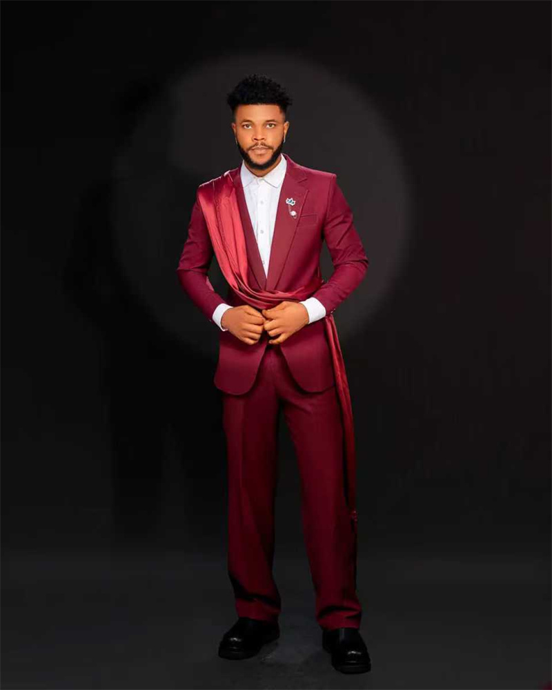 Red Men Suit Set 2 Pcs Blazer+ - огляд і ціна Men Formal Wear Red
