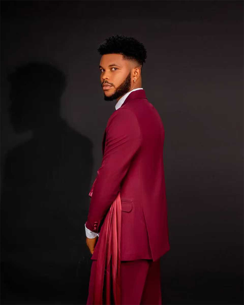 Red Men Suit Set 2 Pcs Blazer+ - огляд і ціна Men Formal Wear Red