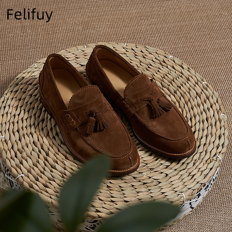New Brown Men Flat Loafers Cow - огляд і ціна Men Formal Wear Brown