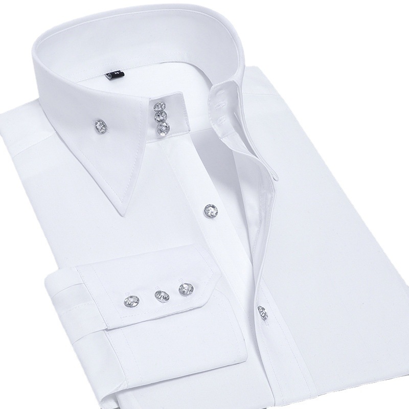 Luxury Men Slim Fit Dress Shir - огляд і ціна Men Formal Party Wear Shirt