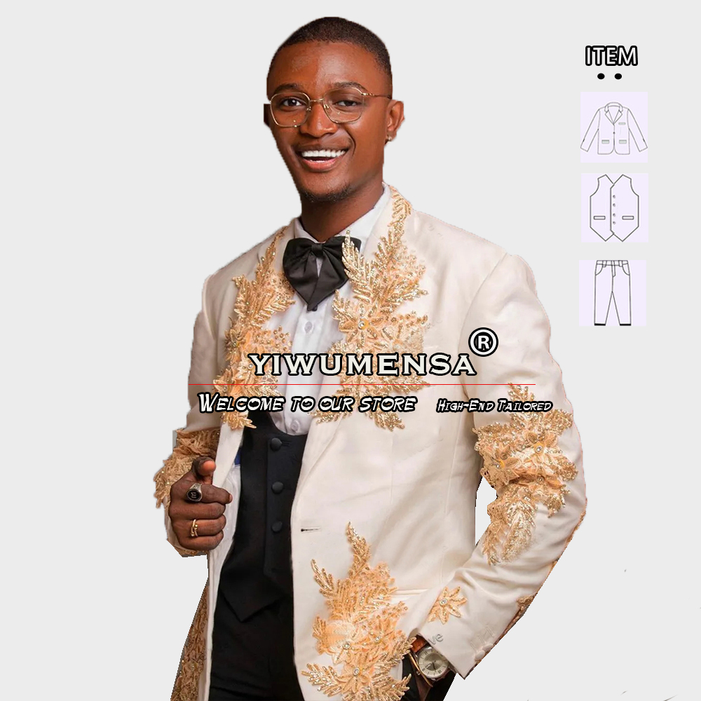 Customized 3 Pieces Suits Men  - огляд і ціна Men Formal Wear Vest