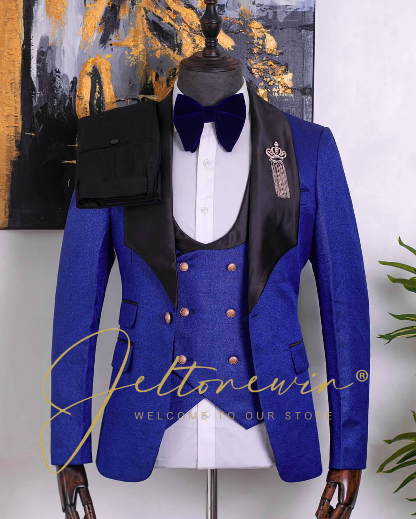 Men's Green Three Piece Tuxedo - огляд і ціна Men Formal Wear Green