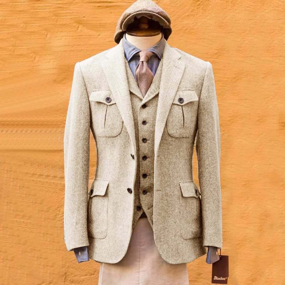 Men's Suit Herringbone Formal  - огляд і ціна Mens Formal Look