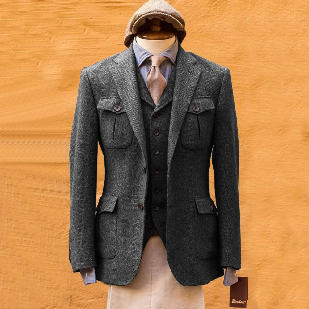 Men's Suit Herringbone Formal  - огляд і ціна Mens Formal Look