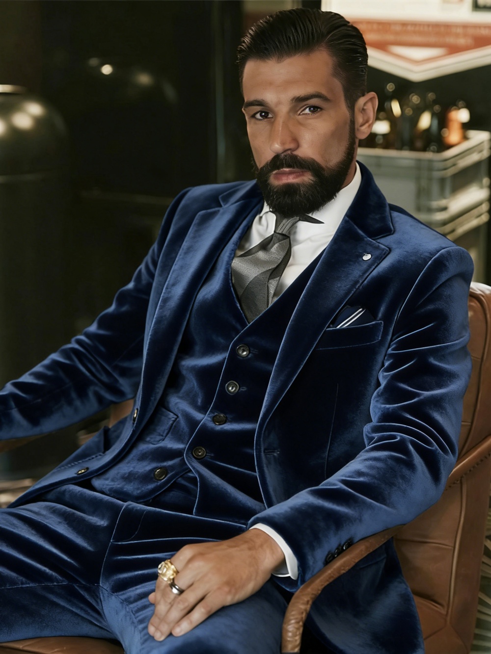 Men's Velvet Suits 3 Pieces Da - огляд і ціна Men Formal Party Wear Outfit