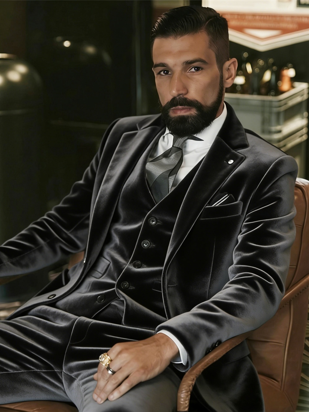 Men's Velvet Suits 3 Pieces Da - огляд і ціна Men Formal Party Wear Outfit