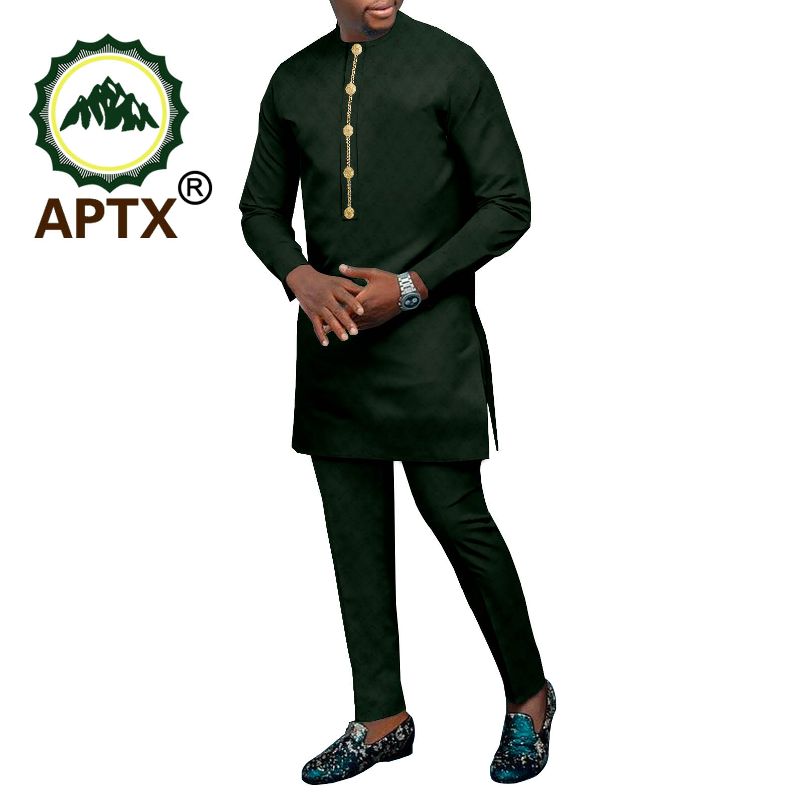 Dashiki Printed Men's Long Shi - огляд і ціна Men Formal Party Wear Shirt