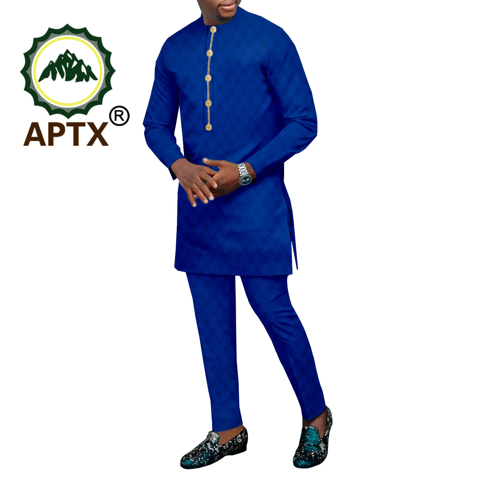 Dashiki Printed Men's Long Shi - огляд і ціна Men Formal Party Wear Shirt
