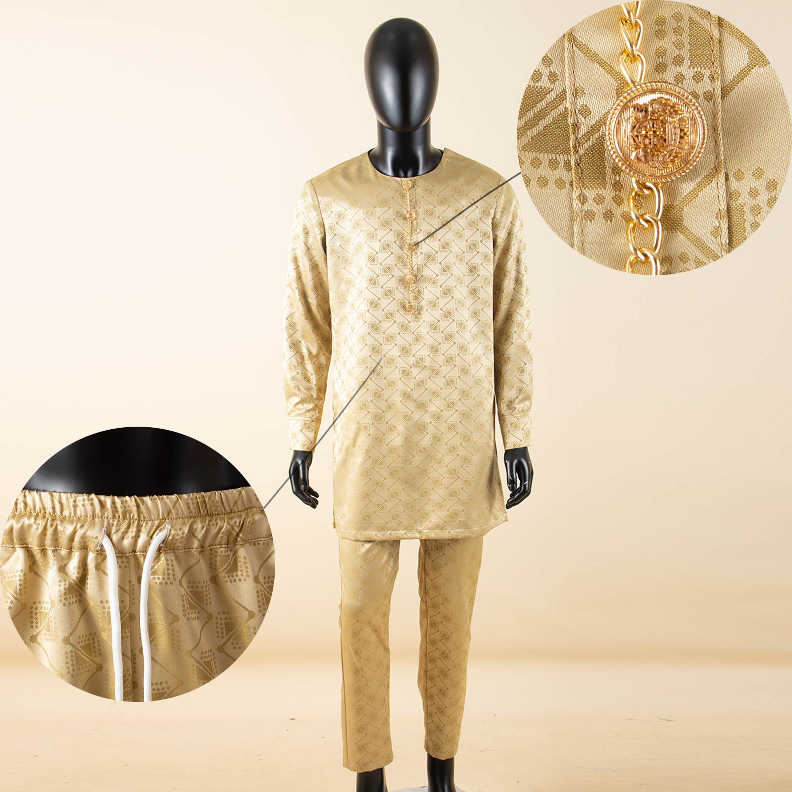 Dashiki Printed Men's Long Shi - огляд і ціна Men Formal Party Wear Shirt